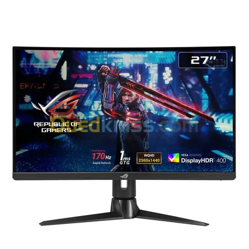 ECRAN ASUS ROG STRIX XG27AQV - 27" - 1MS - 170HZ - IPS - 2K - CURVED 