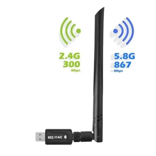CARTE WIFI USB AC1200 5DBI DUAL BAND WIFI 5