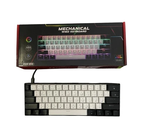 CLAVIER MECANIQUE GMK-610 BLEU SWITCH BLACK & WHITE
