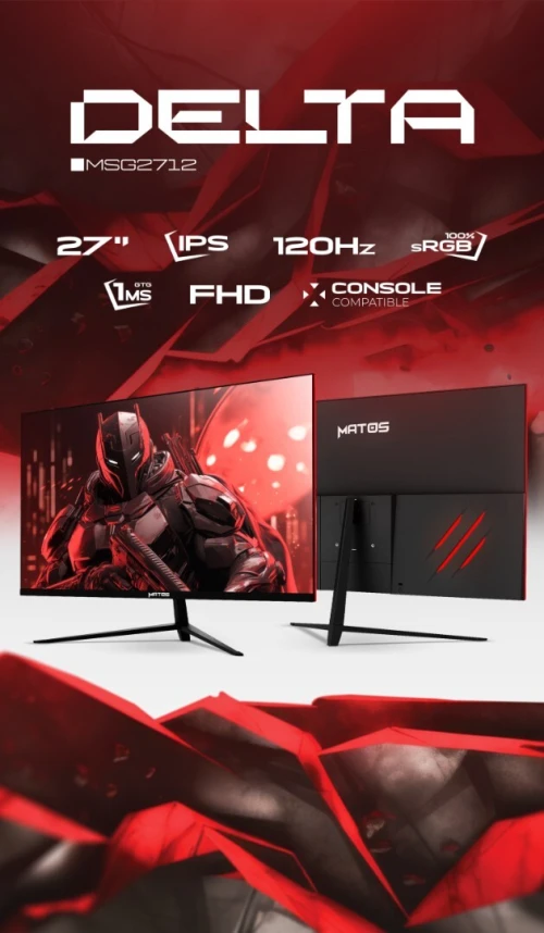 ECRAN MATOS MSG2712 DELTA FHD - 1MS - 120HZ - IPS - 27" - (Compatible consoles)