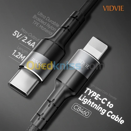 CABLE TYPE C TO LIGHTNING VIDVIE CB460