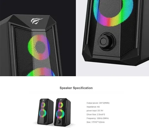 BAFFLE HAVIT GAMENOTE SK202BT RGB LIGHT