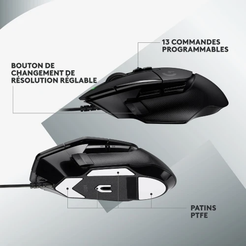 SOURIS LOGITECH G502 X HERO FILAIRE - BLACK