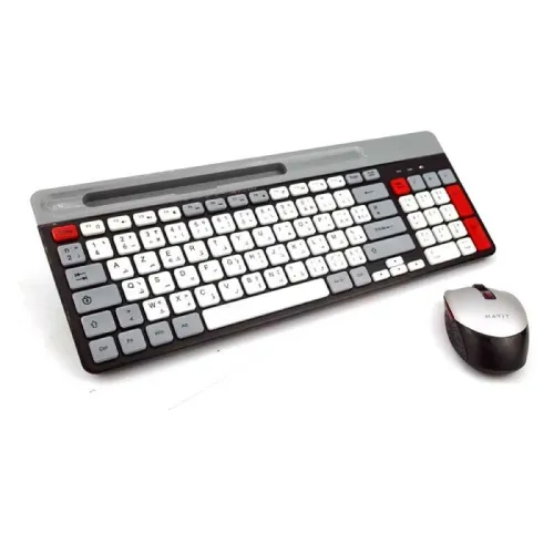 CLAVIER SOURIS SANS FIL HAVIT KB245GCM BLUETOOTH & WIRELESS