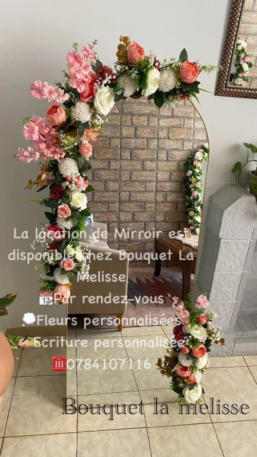 Décoration & location miroir florale pour vos événements 