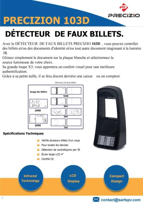 Détecteur de faux billet PR-103