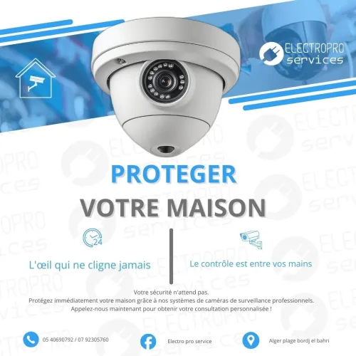 Installation caméra de surveillance et alarme