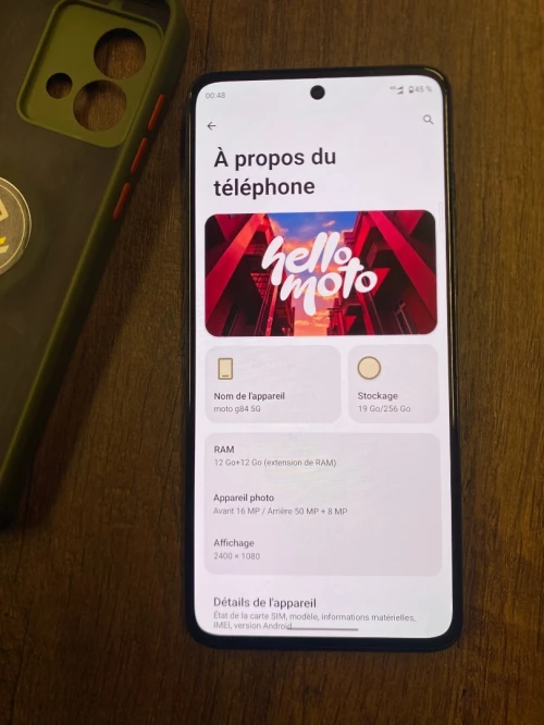 💥Motorola Moto G84 5G 12/256 Double puces Avec Antichoc