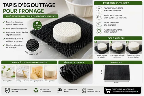 بساط تقطير الأجبان Tapis d'égouttage fromage