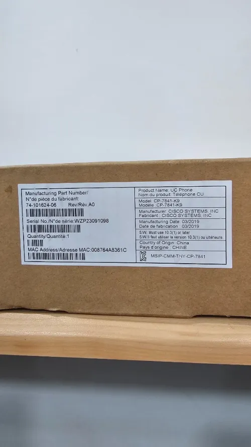 Téléphone IP Cisco CP-7841-K9  Neuf