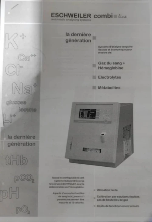 Analyseur de gaz dans le sang Eschweiler Combi-line.