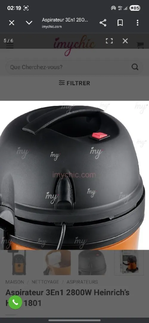 Friteuse plus aspirateur heinrich 2800w
