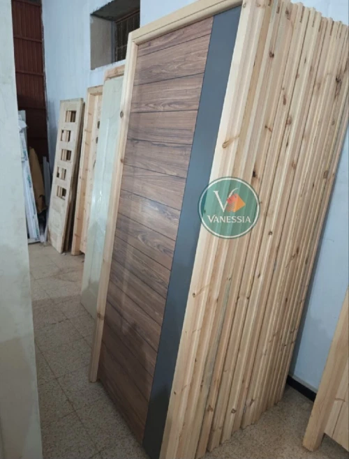 Portes chambre hdf en bois rouge