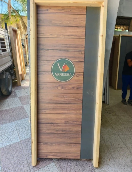 Portes chambre hdf en bois rouge