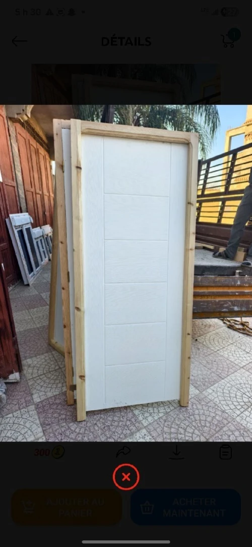 Portes chambre hdf en bois rouge