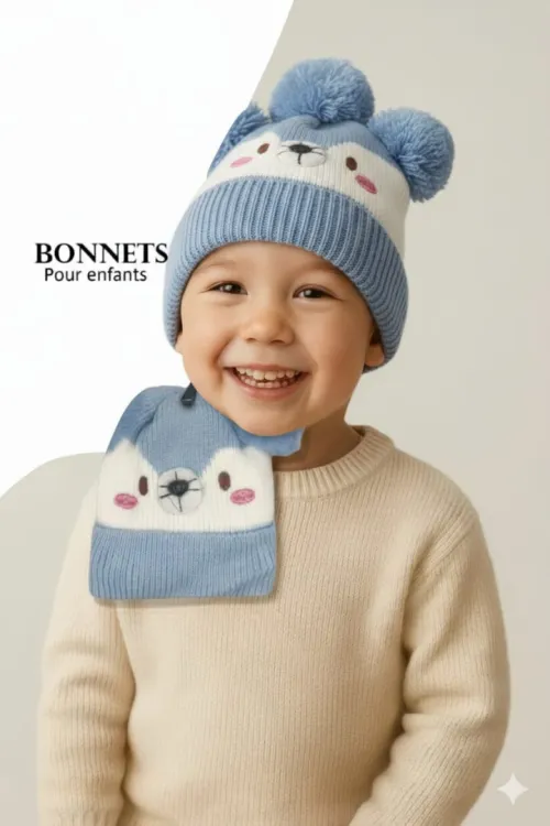 Bonnets multicolores pour enfants