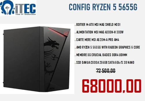CONFIG MSI SHIELD A520 5655G 8G 256SSD