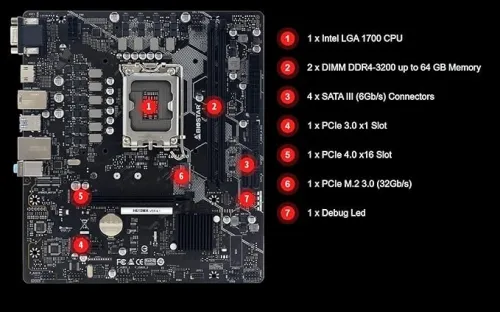 CARTE MERE BIOSTAR H610 MHP SOCKET LGA 1700
