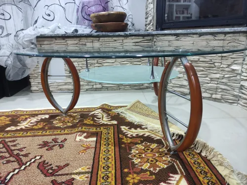 Table basse ronde en verre 