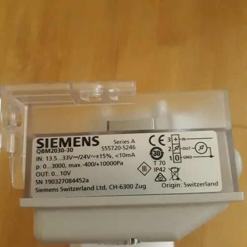 Pressostat d'air 0-10V - SIEMENS 