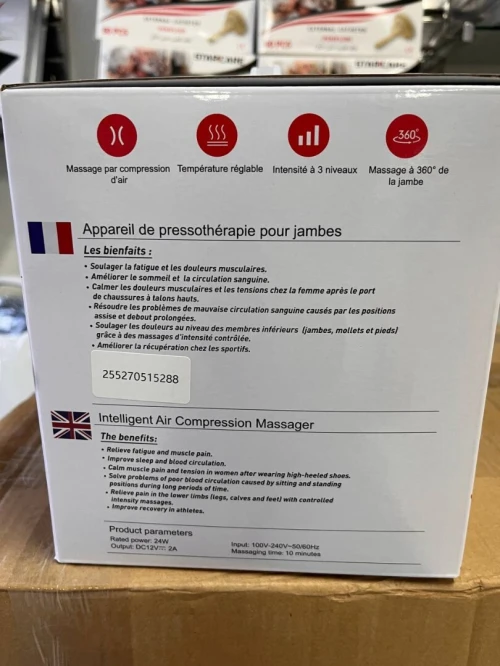 Pressothérapie pieds et jambes