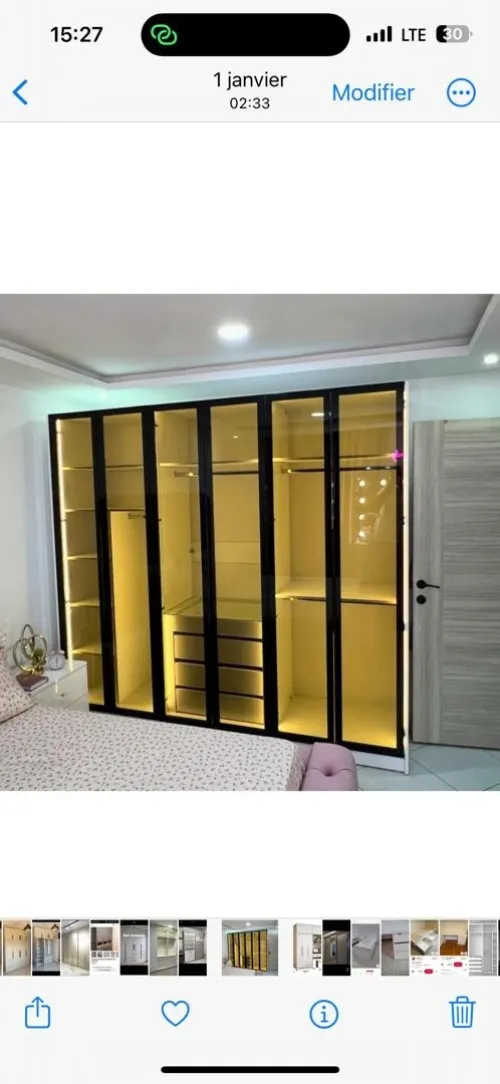 Dressing armoire placard moderne sur mesure خزانات ملابس