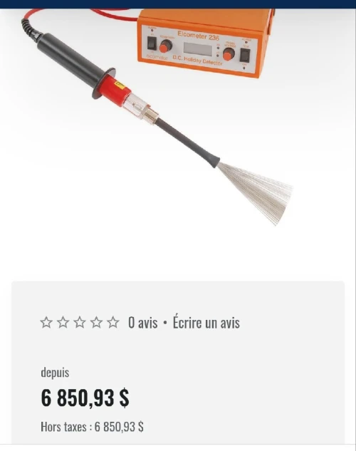 Détecteur de défauts de revêtement et contrôleur de porosité 30 kV pour isolants Elcometer expert 