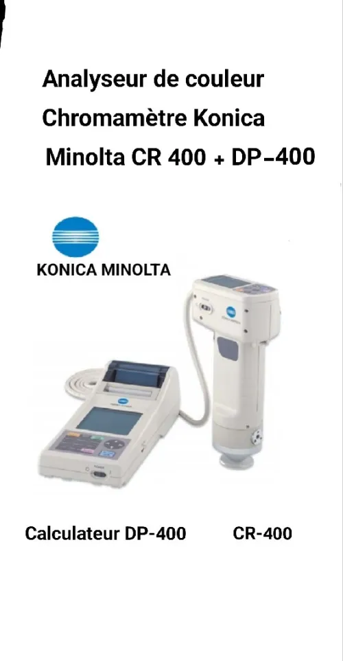 Analyseur de couleurs Colorimètre CR-400 Konica Minolta pour contrôle des couleurs des matériaux