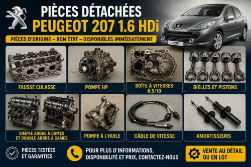 Pièces Peugeot 207 1.6 HDi