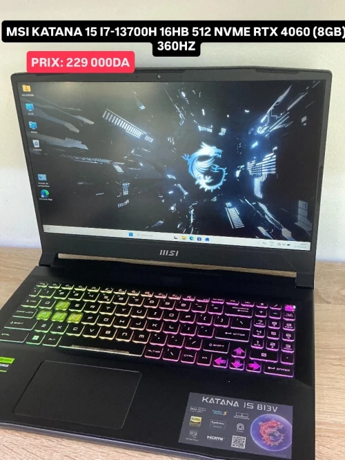 MSI KATANA 15 I7-13700H 16GB 512 NVME RTX 4060(8GB) 360HZ
