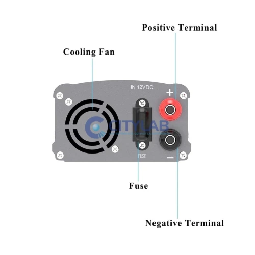 Transformateur de courant / Power Inverter DC 12V-AC 220V Puissance: 300W