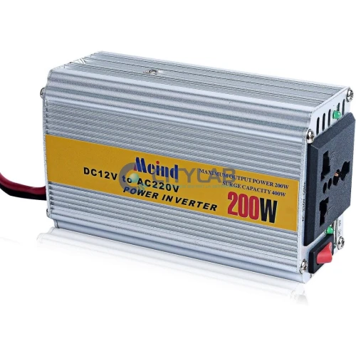 Transformateur de courant / Power Inverter DC 12V-AC 220V Puissance: 200W