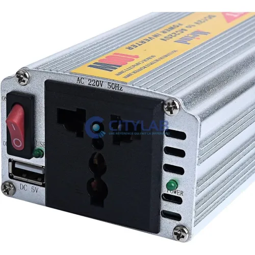 Transformateur de courant / Power Inverter DC 12V-AC 220V Puissance: 200W