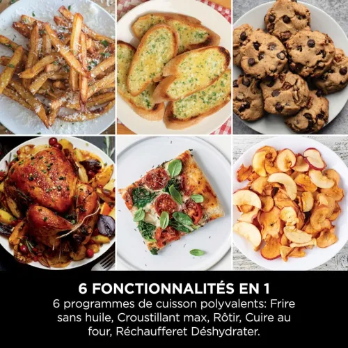 NINJA Double Stack XL Air Fryer, Double Tiroir 4 Niveaux de Cuisson 9,5 L, 6 Fonctions,SL400