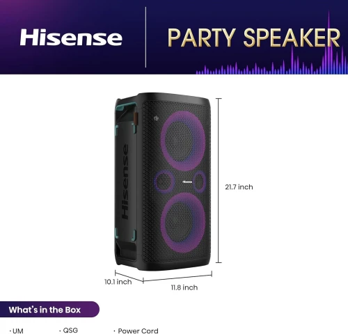 Enceinte Portable Hisense  bluetooth  Party Rocker One 15h de battrie