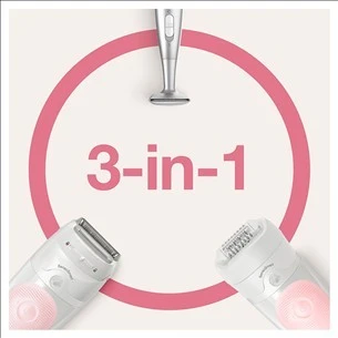 Braun Silk-épil 5 Épilateur Électrique Femme 3EN1+rasoir Blanc/Rose SES5-820