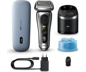 Braun Série 9 PRO+ 9577cc Rasoir électrique pour homme, 5 éléments Pro et rasoir de précision pour cheveux longs, Centre SmartCare 6in1, PowerCase recharge mobile, Wet & Dry