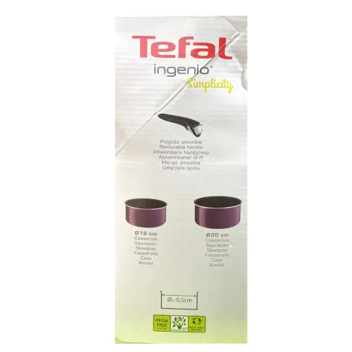 TEFAL INGENIO 5 Set 3 pièces Aubergine L2229302 