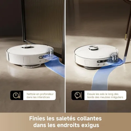 Dreame L40 Ultra AE Robot Nettoyage serpillière à l'eau chaude 75C, 19 000 Pa Aspiration Puissante,