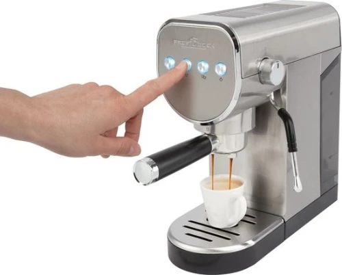 PROFICOOK Machine à café 2EN1: bras et capsules - 20 bars - inox - buse vapeur - pc es 1265