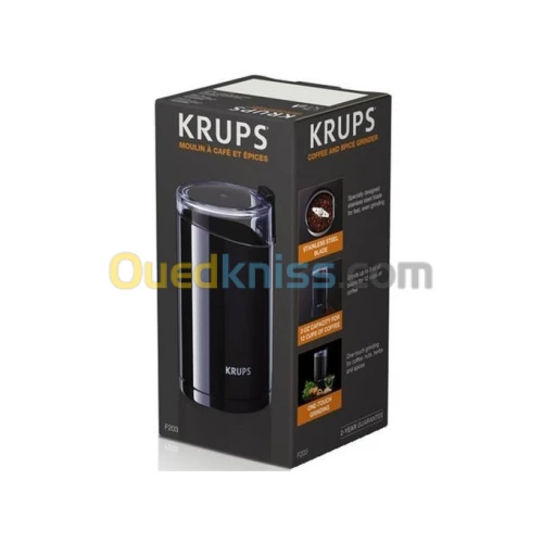 KRUPS F203 Moulin à épices et à café électrique 200W 85G  مطحنة القهوة والتوابل الكهربائية  
