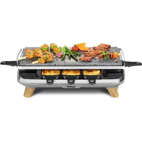 Appareil à raclette / grill & en Pierrade 8 personnes tefal Gourmet PR620D12 - 1350w