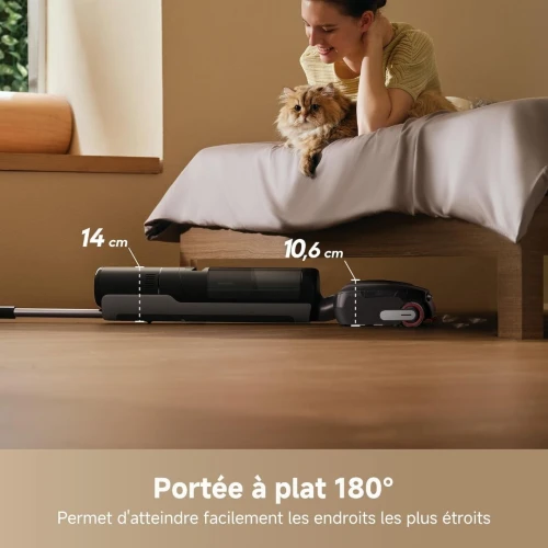 DREAME H15 Pro FoamWash Aspirateur Laveur, Nettoyage Ciblé, Bras Robotisé IA 2, TangleCut 2.0
