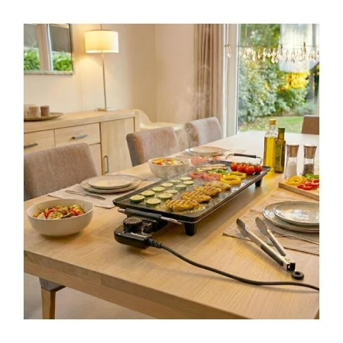 Plancha XXL TECHWOOD Surface de cuisson 87 x 22 cm 1800W Thermostat réglable et détachable