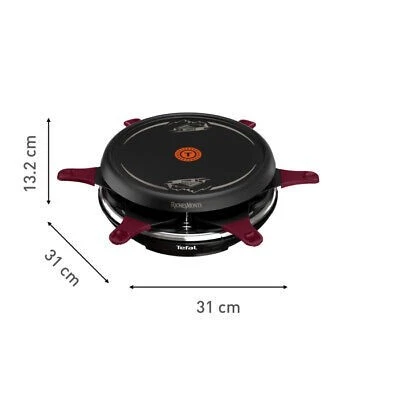  Raclette tefal 3en1,raclette/Grill/CREPES , 6 personnes,850w  RE12R810 Fabriqué en France