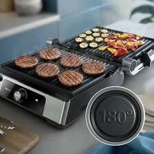 Grille-viande / panineuse Philips 5000 series HD6301 - Ouverture 180 dégrées -électrique - noir -2200W