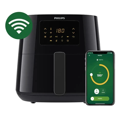 PHILIPS Airfryer XL Digital HD9280, Friteuse sans huile connecte 6.2L , 1,2kg, Gris / NOIR