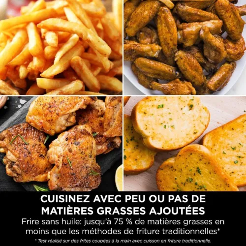 NINJA Double Stack XL Air Fryer, Double Tiroir 4 Niveaux de Cuisson 9,5 L, 6 Fonctions,SL400