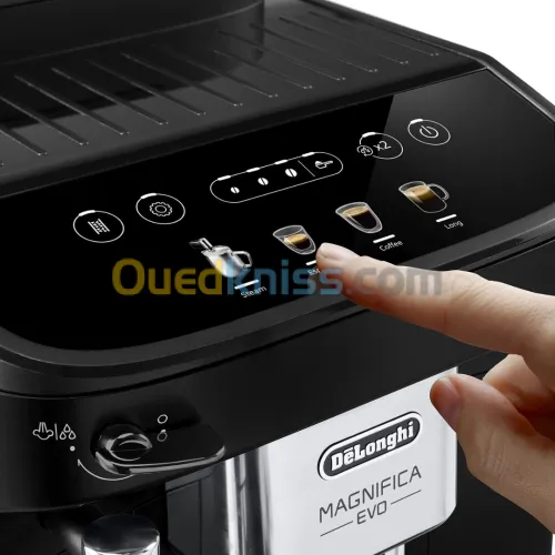 Machine a café avec broyeur et moulu Delonghi Magnifica Evo  NOIR - 15 bars -cappuccino 