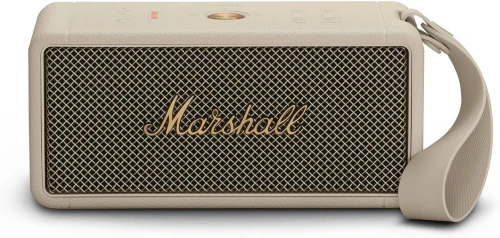 Marshall Middleton Haut-Parleur Bluetooth sans Fil - 20+ Heures de Lecture - Étanche IP67 - Crème